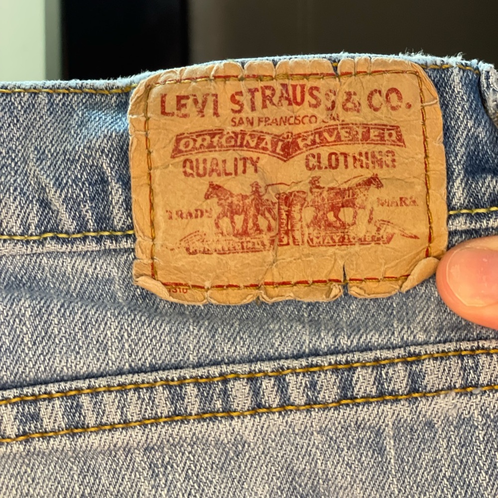 levi’s denim boot cut jeans.